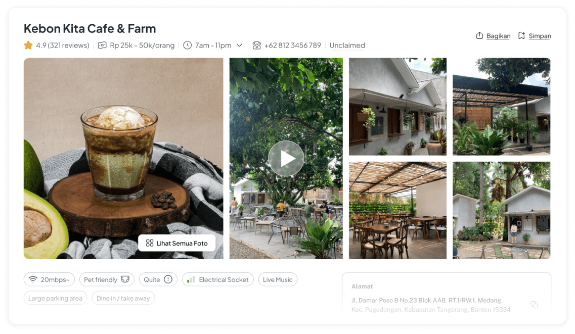 Contoh halaman tempat di Sommwhere